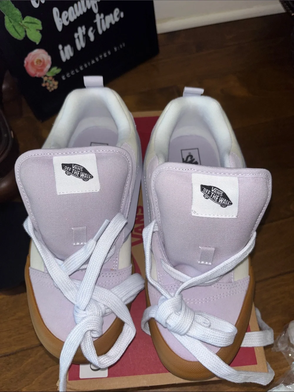 Vans Women's Old Skool Sneakers in Lavender, White & Gum